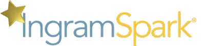 Logo Of IngramSpark Featuring The Name In Blue And Orange With A Gold Star.